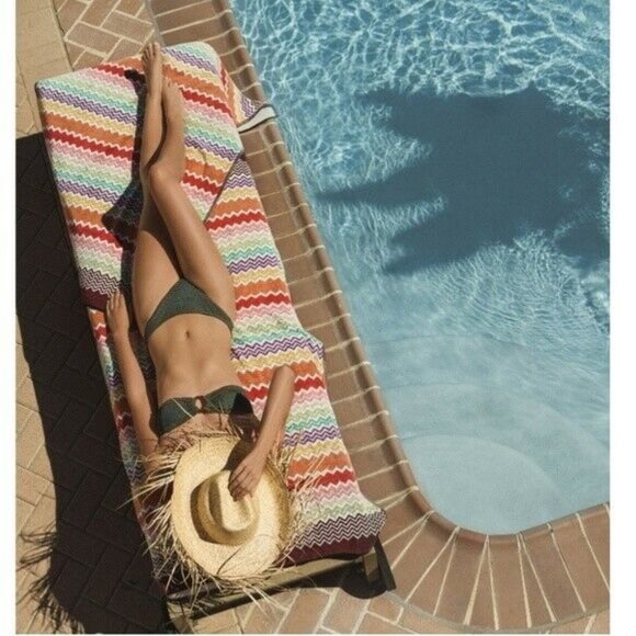 MISSONI HOME RUFUS ZigZag Terry Beach Towel - Picture 3 of 3